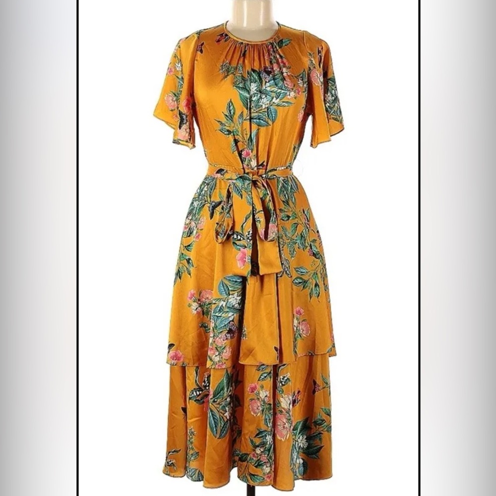 Great Jones Floral Ruffle Sleeve Dress M